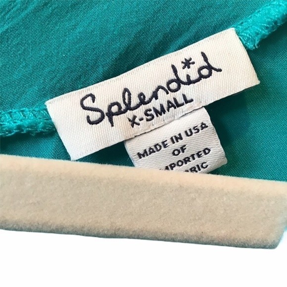 Splendid Teal Open Back Romper - Picture 3 of 3